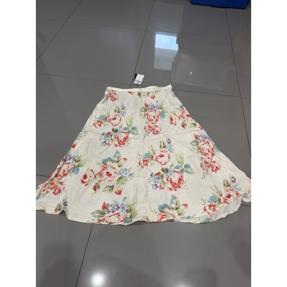 Polo Ralph Lauren Floral Tencel Maxi Skirt in Pink Multi NWT Sz 8